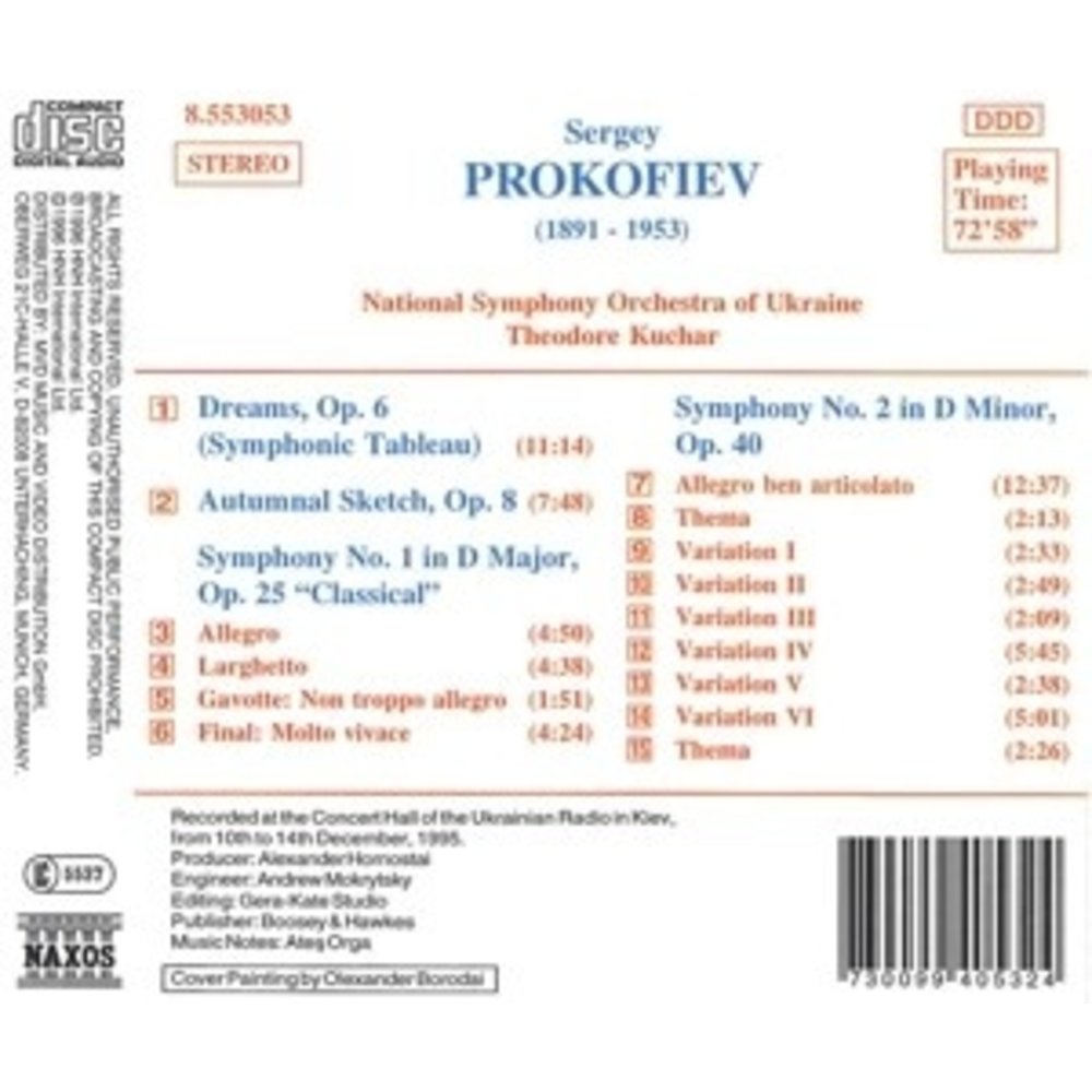 Naxos Prokofiev: Symphonies 1 & 2