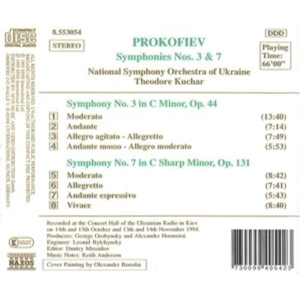 Naxos Prokofiev: Symphonies 3 & 7