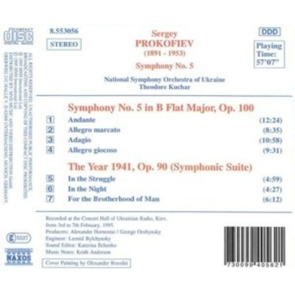 Naxos Prokofieff: Symphony 5 The Yea