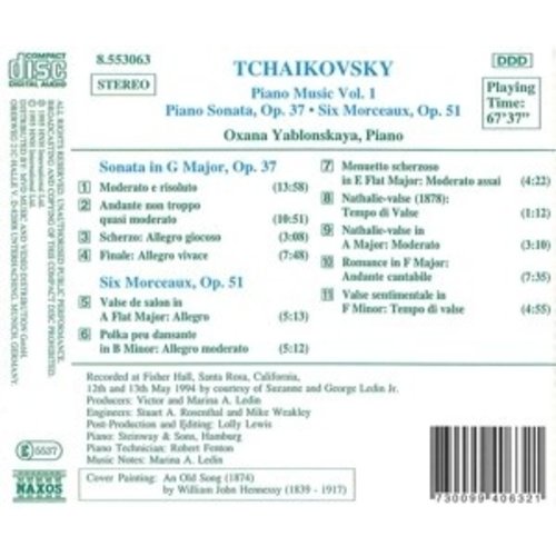 Naxos Tchaikovsky: Piano Music Vol.1