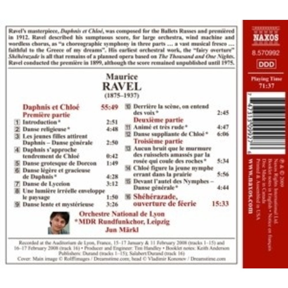 Naxos Ravel: Daphnis Et Chloe