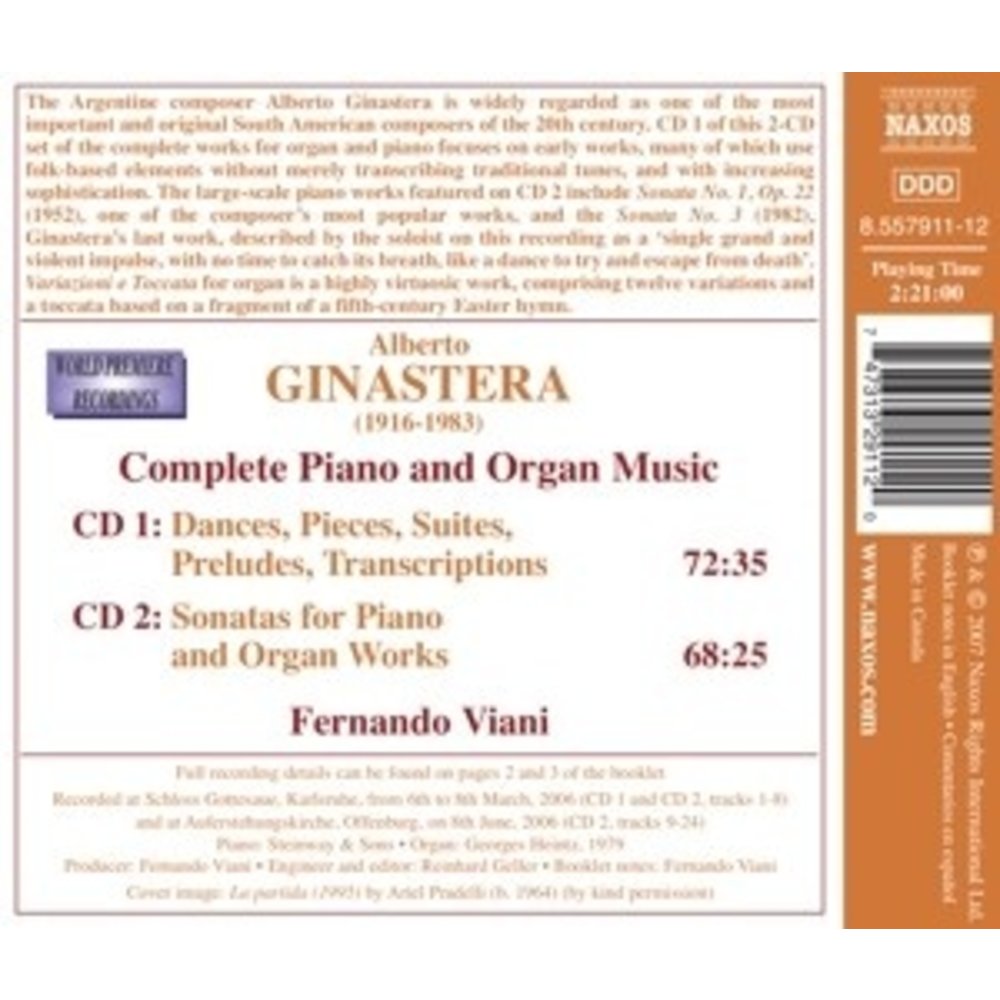 Naxos Ginastera:complete Piano