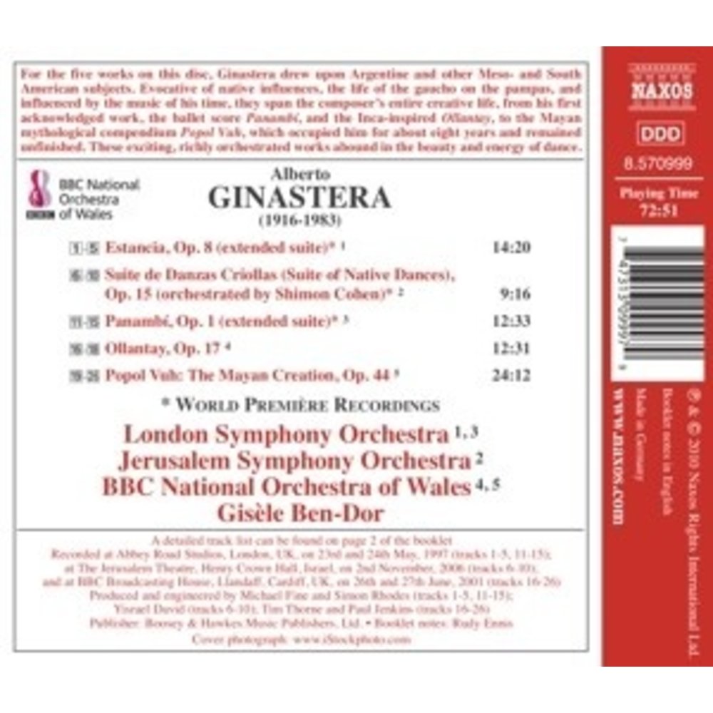 Naxos Ginastera: Popol Vuh