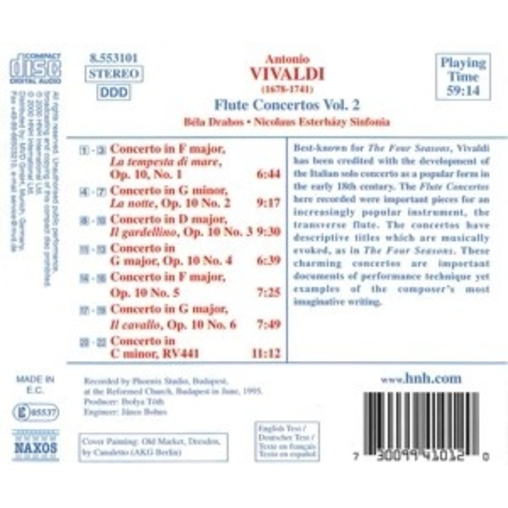 Naxos Vivaldi: Flute Concertos Op.10