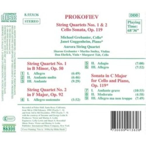 Naxos Prokofiev: String Quartets 1&2