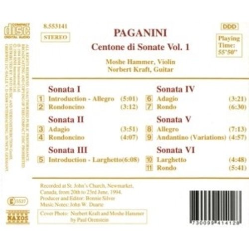 Naxos Paganini:centone Di Son. Vol.1