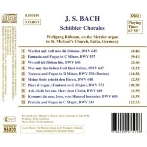 Naxos Bach J. S.: Schubler Chorales