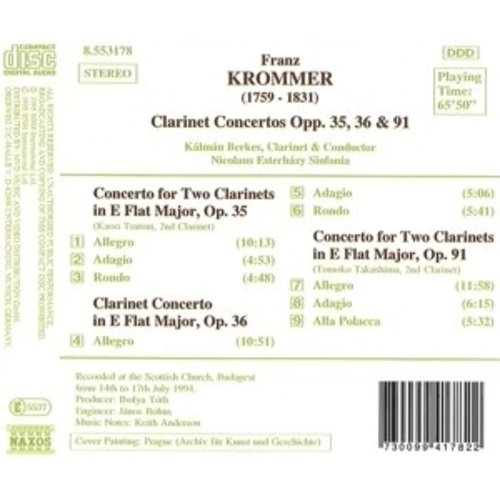 Naxos Krommer: Clarinet Concertos