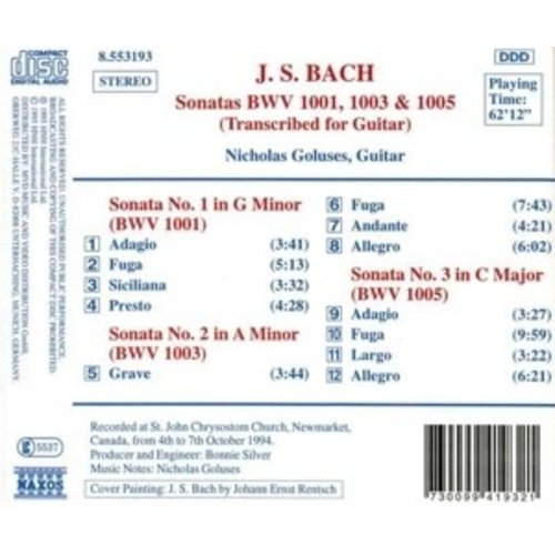 Naxos Bach J. S.: Sonatas For Guitar