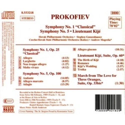 Naxos Prokofiev: Symphonies 1&5 Etc.