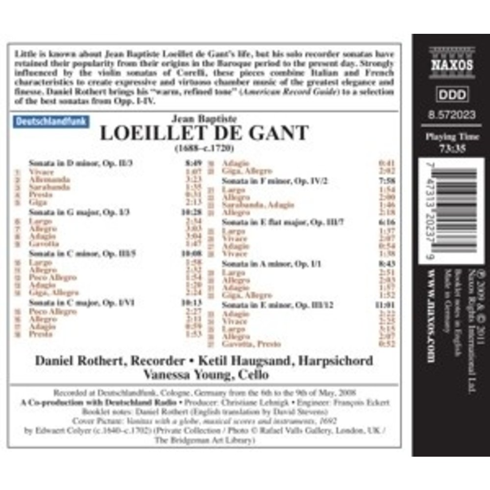 Naxos Loeillet: Recorder Sonatas