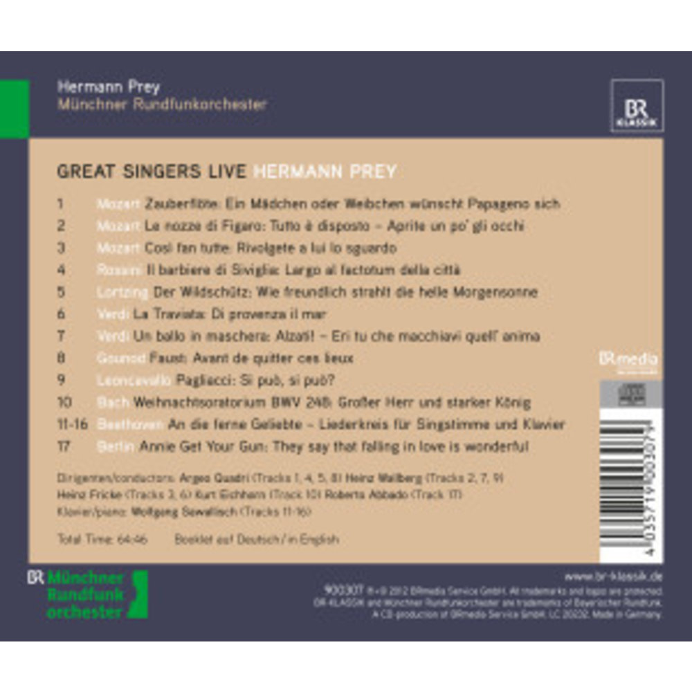 BR-Klassik Prey: Great Singers Live