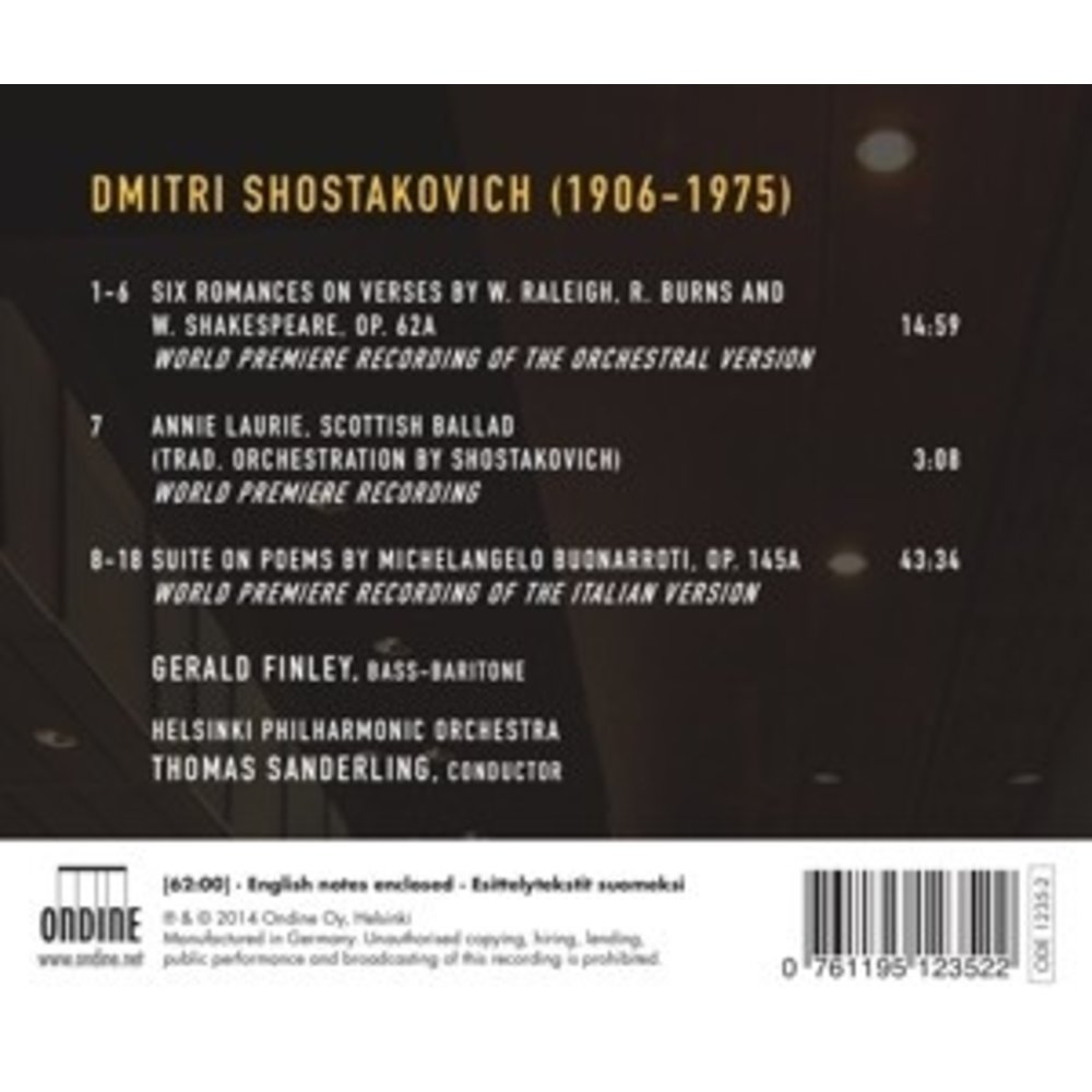 Ondine Six Songs By British Poets; Scottish Ballade; Sui