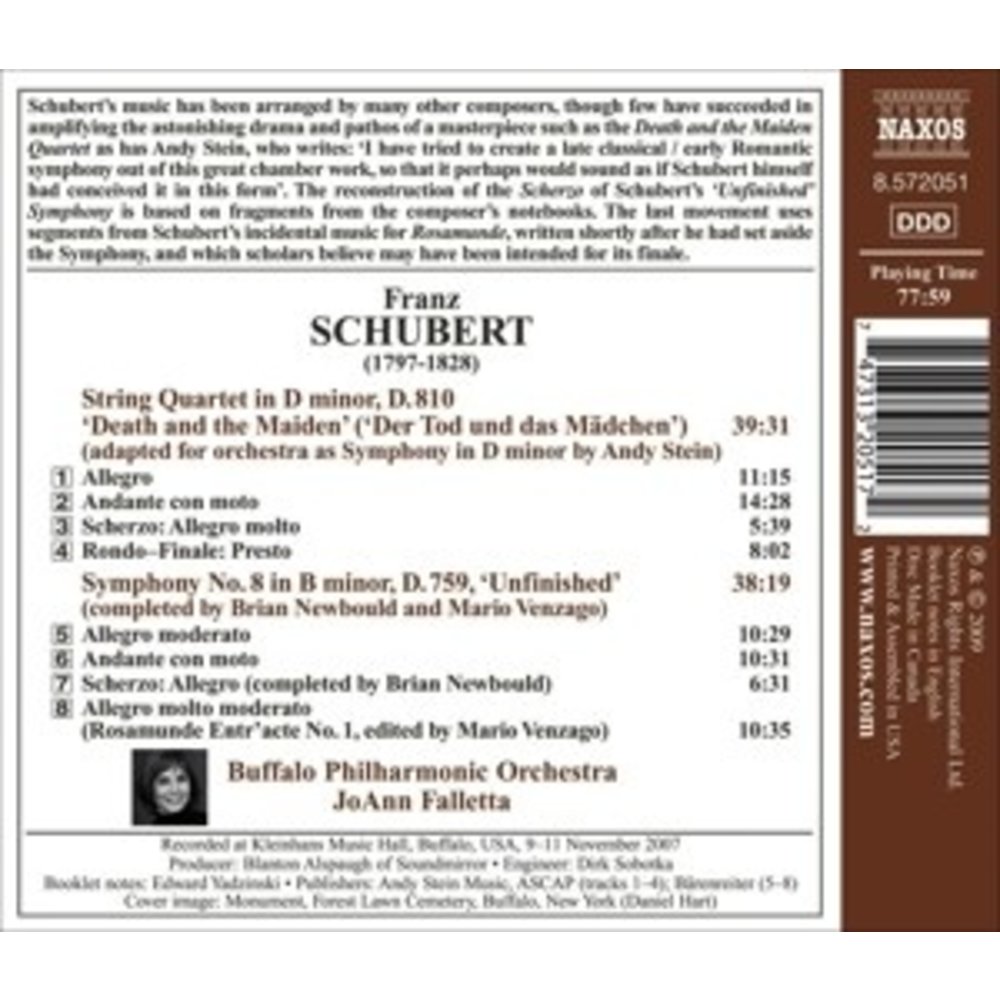 Naxos Schubert: Death And The Maiden