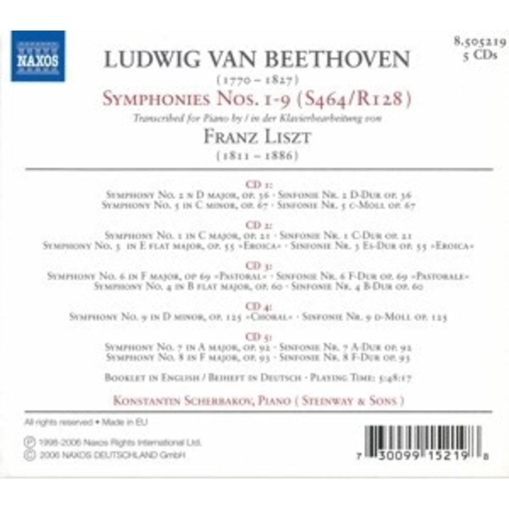 Naxos Beethoven: Symphonies Nos.1-9