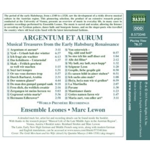 Naxos Argentum Et Aurum: Musical Treasures From The Earl