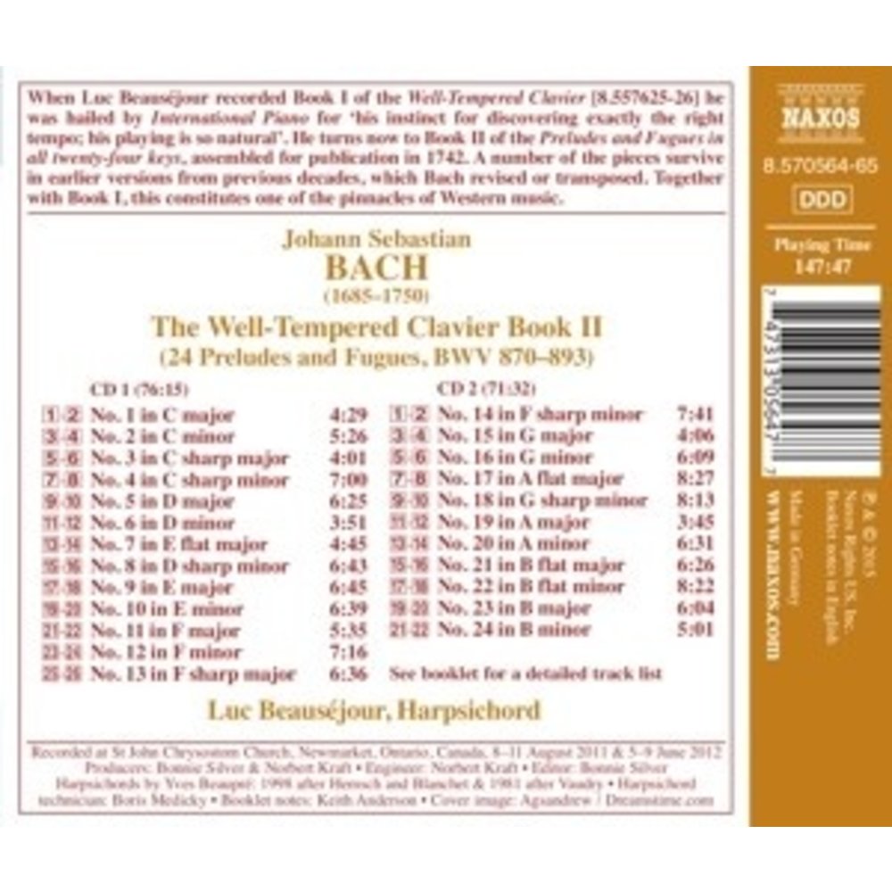Naxos The Well-Tempered Clavier, Book Ii