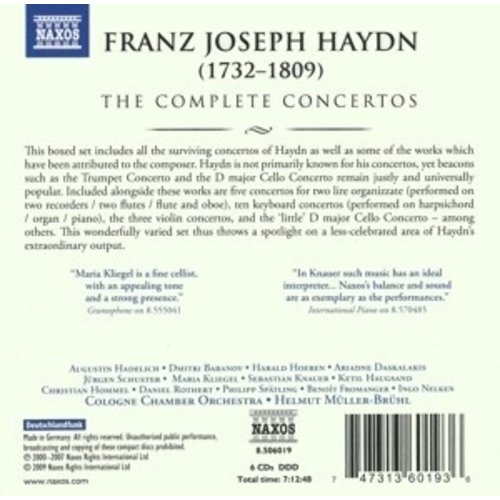 Naxos Haydn: Complete Concertos