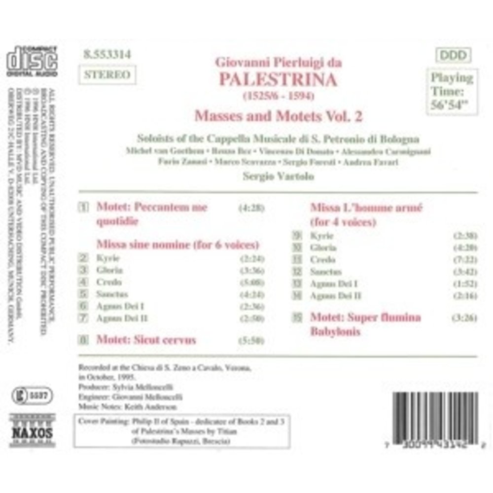 Naxos Palestrina: Missa Sine Nomine
