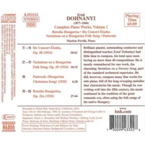 Naxos Dohnanyi:comp. Piano Works V.1