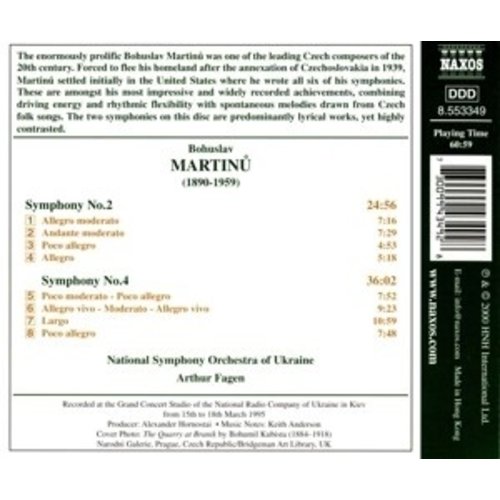 Naxos Martinu:sym. Nos.  2 & 4