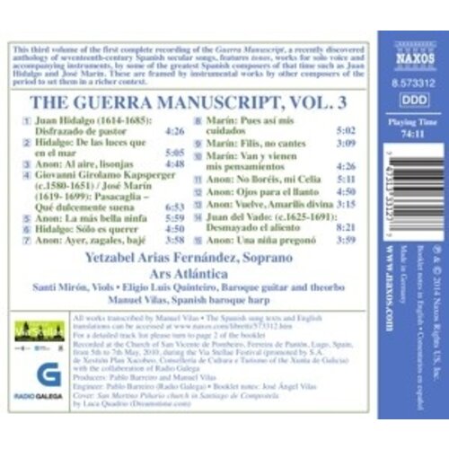 Naxos The Guerra Manuscript, Vol. 3