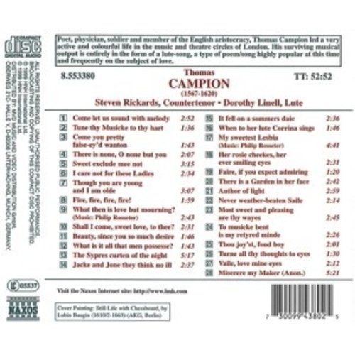 Naxos Campion Thomas: Lute Songs