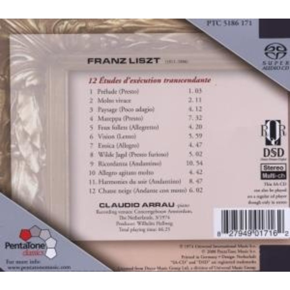 Pentatone 12 Etudes D'execution Tra