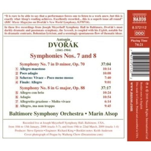 Naxos Dvorak: Symphonies 7+8