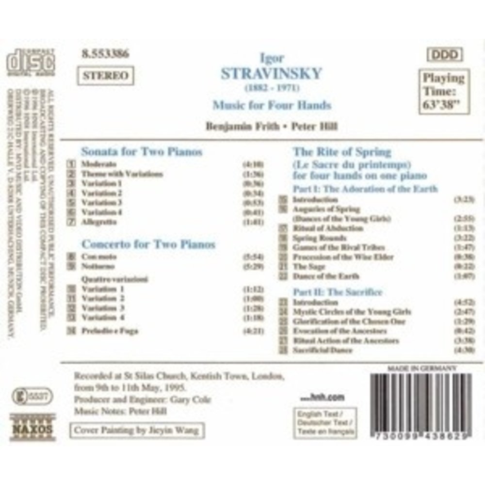 Naxos Stravinsky: Music For 4 Hands