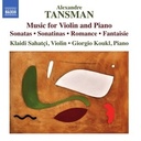 Naxos Alexandre Tansman (1897-1986)Music For Violin And