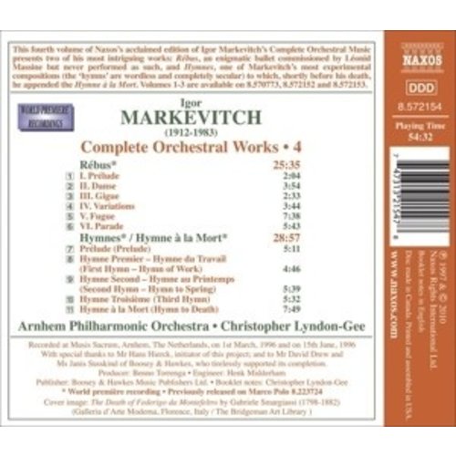 Naxos Markevitch: Orchestral Works 4