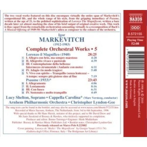 Naxos Markevitch: Orchestral Works 5