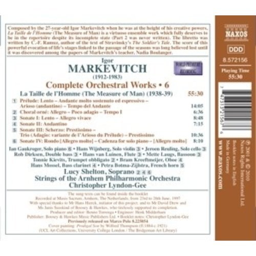 Naxos Markevitch: Orchestral Works 6