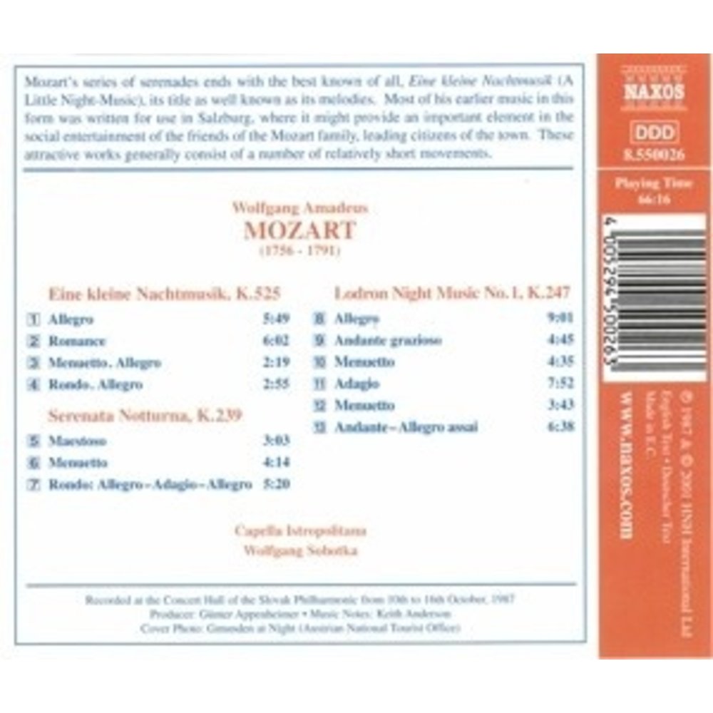 Naxos Mozart: Eine Kleine Nachtmusik