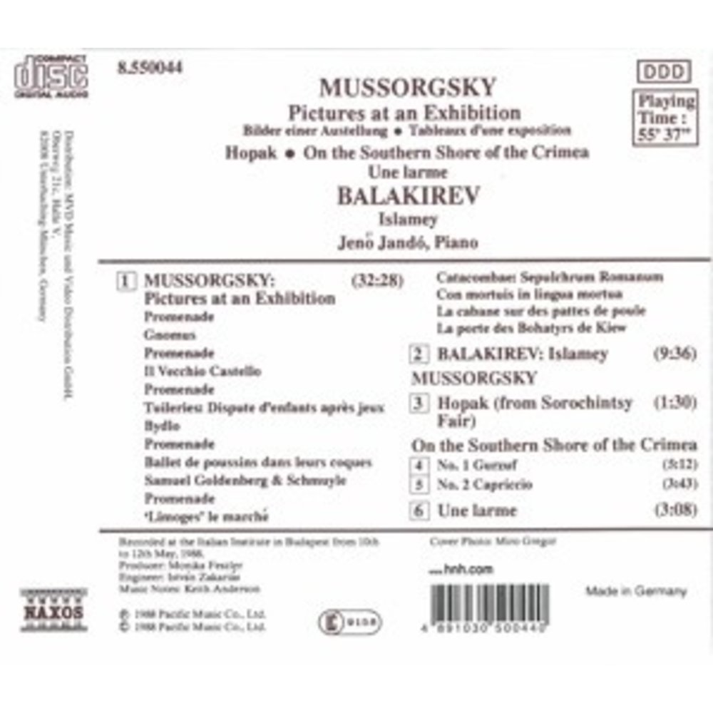 Naxos Mussorgsky:pict. At Exhibition