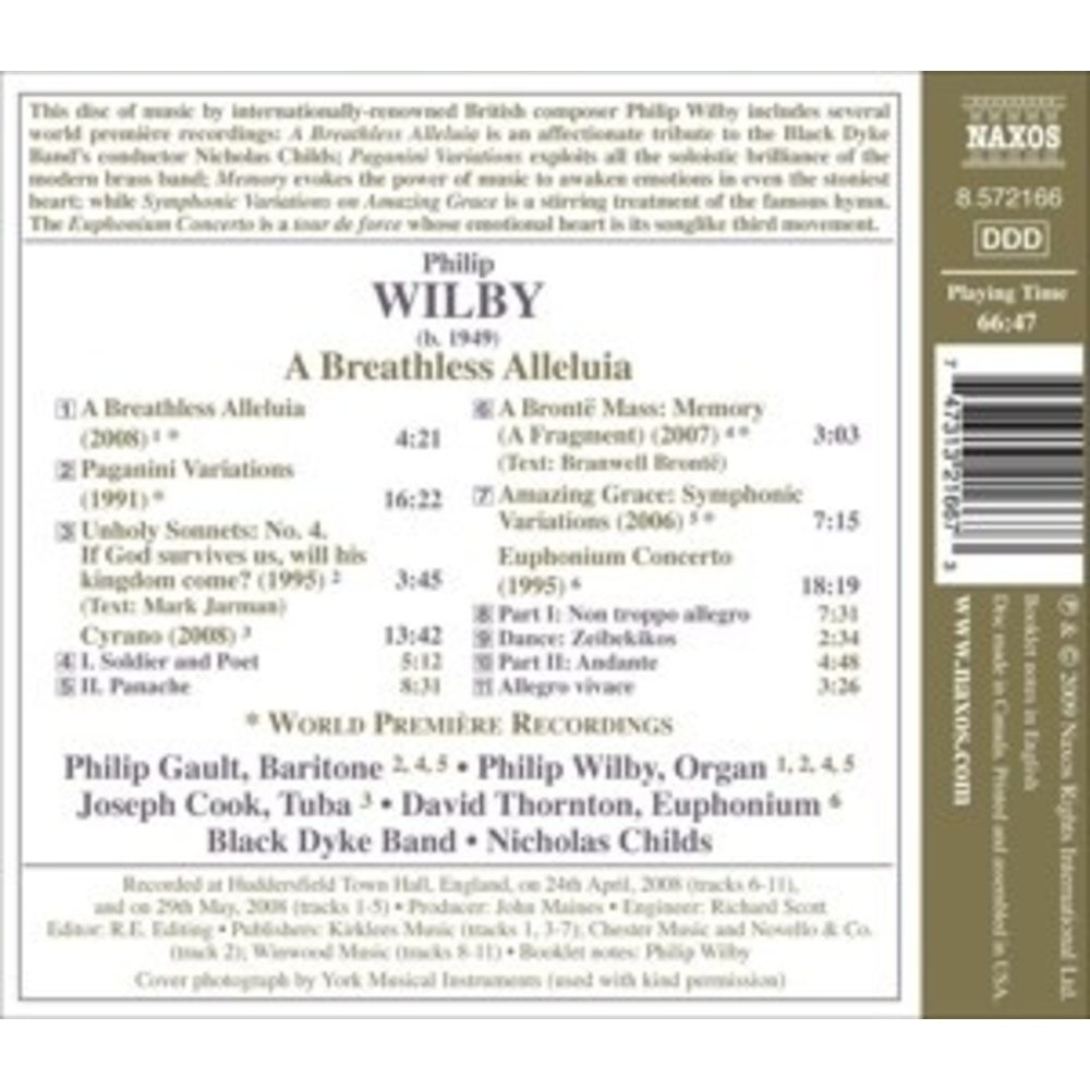 Naxos Wilby: A Breathless Alleluia