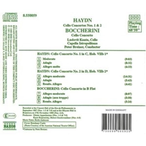 Naxos Haydn/Boccherini: Cello Conc.