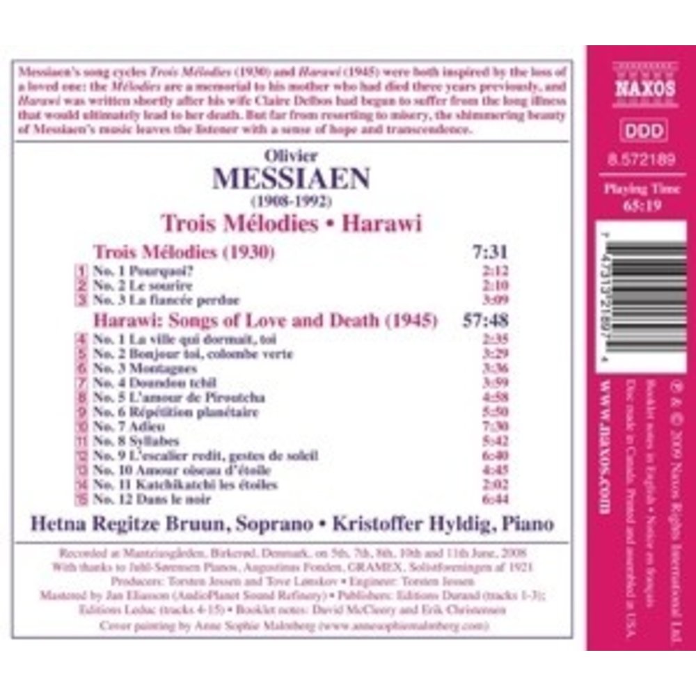Naxos Messiaen: Trois Melodies