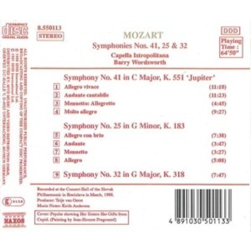 Naxos Mozart: Symphonies 25, 32 & 41