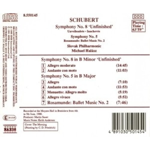 Naxos Schubert: Symph. 5&8/Rosamunde