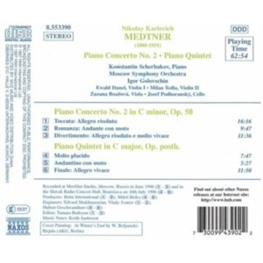 Naxos Medtner:piano Concerto No.2