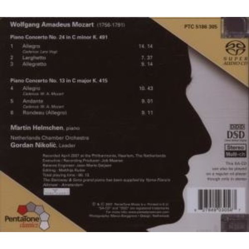 Pentatone Mozart Piano Concertos No.13 & 2