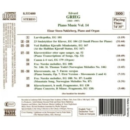 Naxos Grieg: Piano Music Vol.14