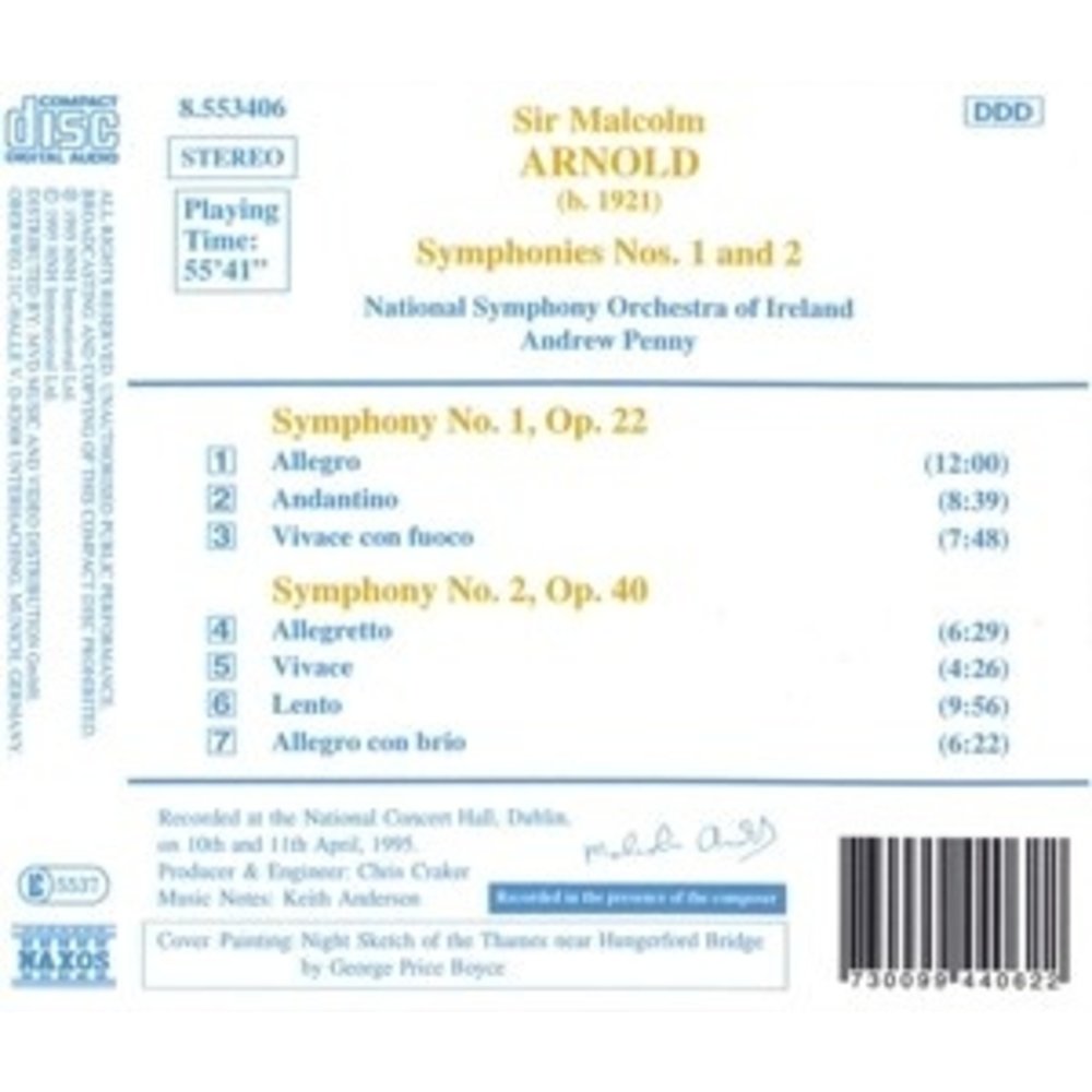 Naxos Arnold: Symphonies 1 & 2
