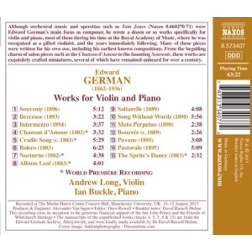 Naxos Works For Violin And Piano