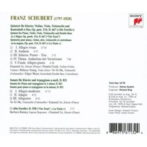 Sony Classical Trout Quintet/Arpeggione Sonata