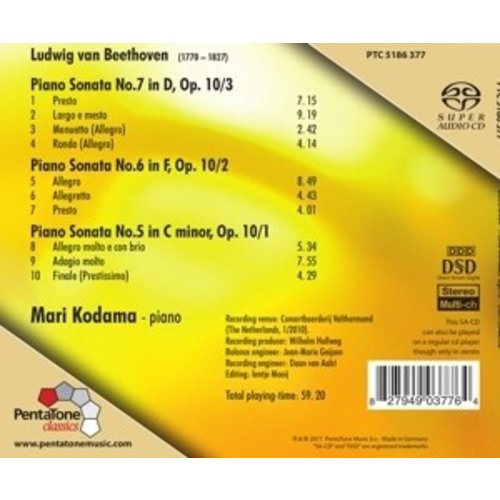 Pentatone Beethoven: Piano Sonatas Op.10 No.1-3