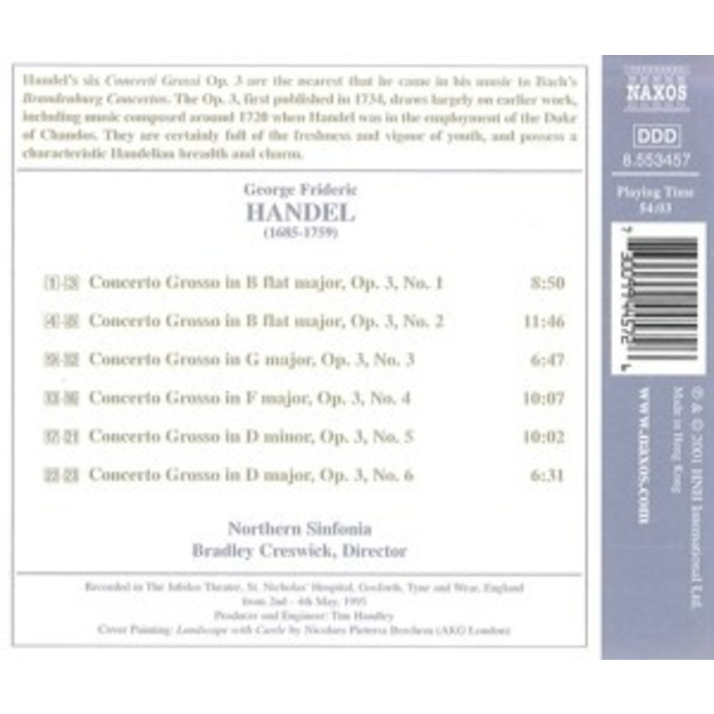 Naxos Handel: Concerti Grossi, Op. 3