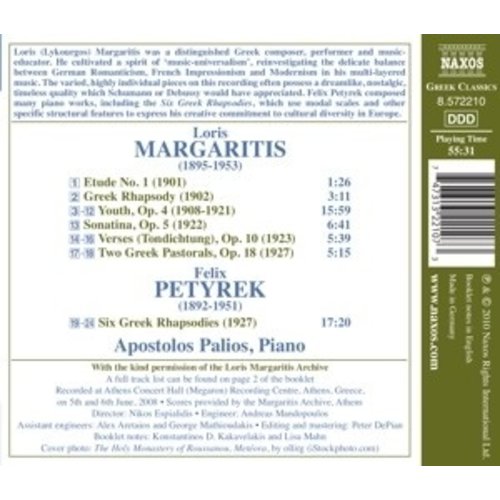 Naxos Margaritis: Piano Music